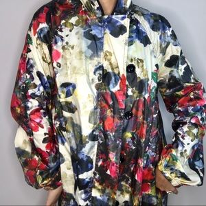 {Karen Kane} Active Long Waterfall Floral Jacket